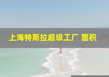 上海特斯拉超级工厂 面积